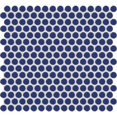 American Olean Color Story 13.5" X 11.44" Penny Round Mosaic Sapphire Sky