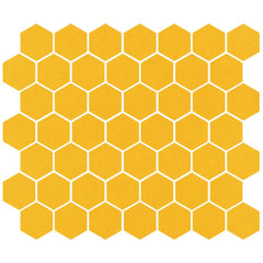 American Olean Color Story 11.62" X 10.25" Dot mounted 1.5" Hex Mosaic Lemon Zest
