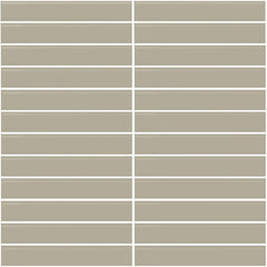 Daltile Color Wheel Mosaic 1'' x 6'' Straight 12'' x 10'' Glossy Architectural Gray