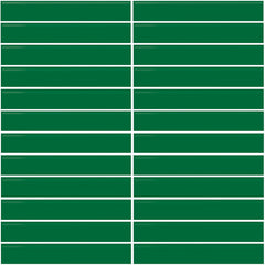 Daltile Color Wheel Mosaic 1'' x 6'' Straight 12'' x 10'' Glossy Emerald