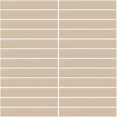 Daltile Color Wheel Mosaic 1'' x 6'' Straight 12'' x 10'' Glossy Urban Putty