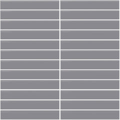 Daltile Color Wheel Mosaic 1'' x 6'' Straight 12'' x 10'' Glossy Suede Gray
