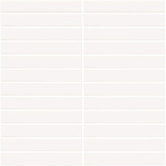 Daltile Color Wheel Mosaic 1'' x 6'' Straight 12'' x 10'' Glossy Arctic White