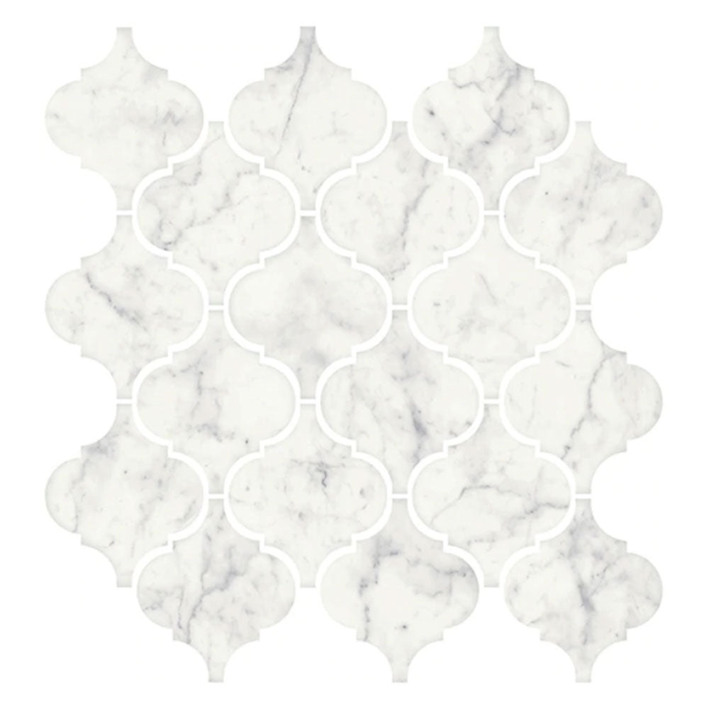 American Olean Mythique Marble 11" X 12" Arabesque Mosaic Altissimo