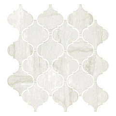 American Olean Mythique Marble 11" X 12" Arabesque Mosaic Botticino