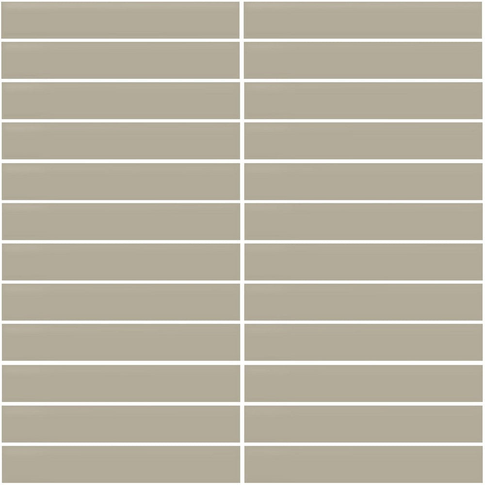 Daltile Color Wheel Mosaic 1'' x 6'' Straight 12'' x 10'' Matte Matte Architectural Gray