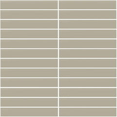Daltile Color Wheel Mosaic 1'' x 6'' Straight 12'' x 10'' Matte Matte Architectural Gray