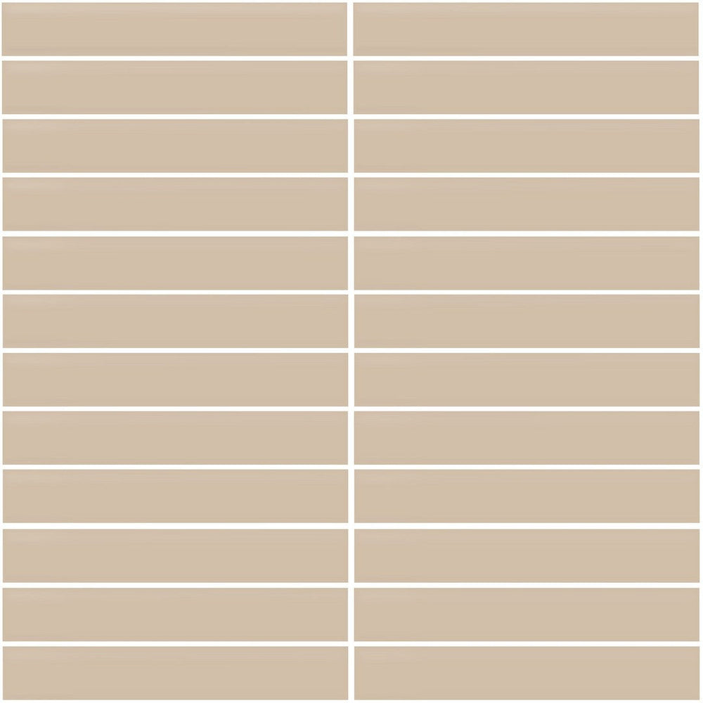 Daltile Color Wheel Mosaic 1'' x 6'' Straight 12'' x 10'' Matte Matte Urban Putty