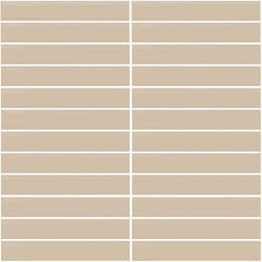 Daltile Color Wheel Mosaic 1'' x 6'' Straight 12'' x 10'' Matte Matte Urban Putty