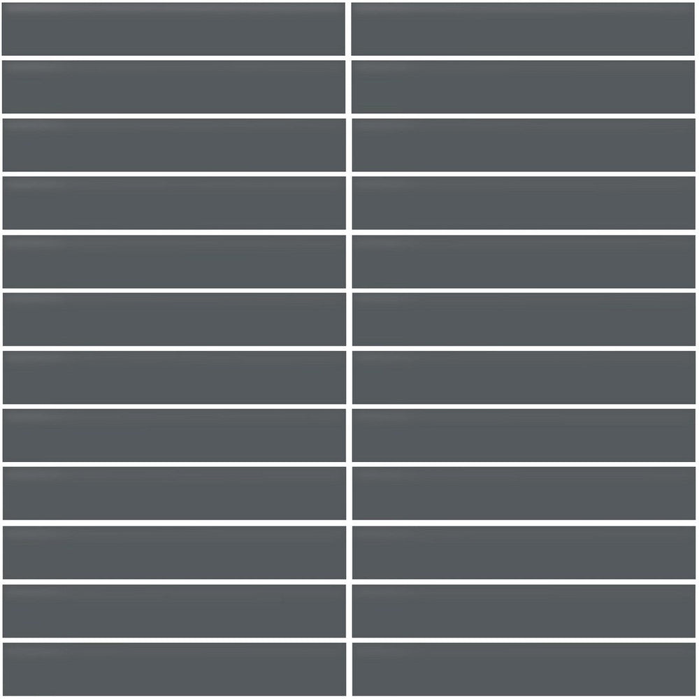 Daltile Color Wheel Mosaic 1'' x 6'' Straight 12'' x 10'' Matte Matte Chalkboard