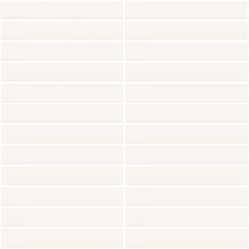 Daltile Color Wheel Mosaic 1'' x 6'' Straight 12'' x 10'' Matte Matte Arctic White