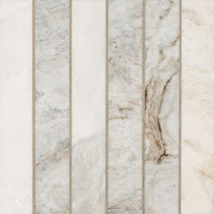 MS International Decorative Mosaic 2" x 12" Stack Arabescato Venato White