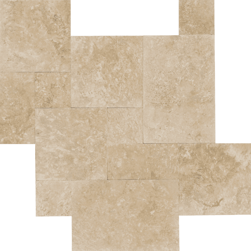 Bedrosians Travertine Pattern 1/2" Brushed 8" x 8" - 8" x 16" - 16" x 16" - 16" x 24" Durango