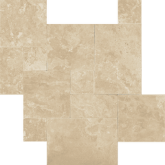 Bedrosians Travertine 3cm Paver Set 8" x 8" - 8" x 16" - 16" x 16" - 16" x 24" Durango