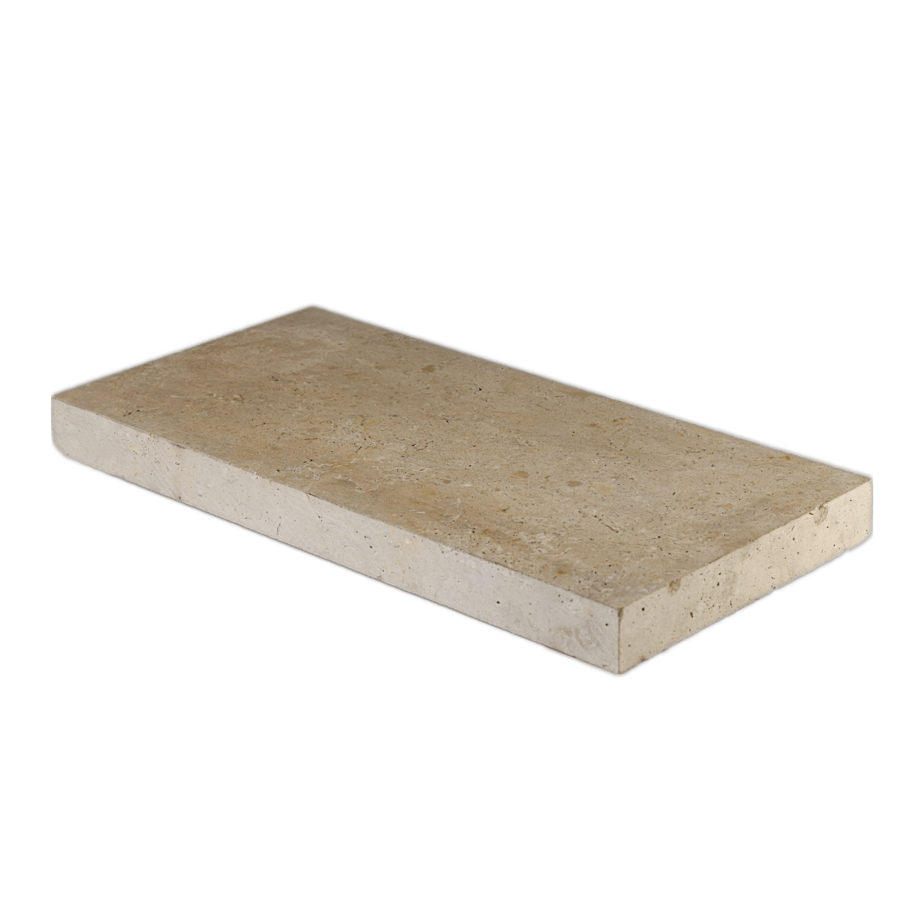 Bedrosians Travertine 12" x 24" Eased Edge Pool Coping 5cm - Tumbled Durango