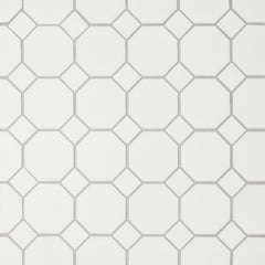 Bedrosians Le Cafe 2" x 2" Octagon Mosaic Matte White