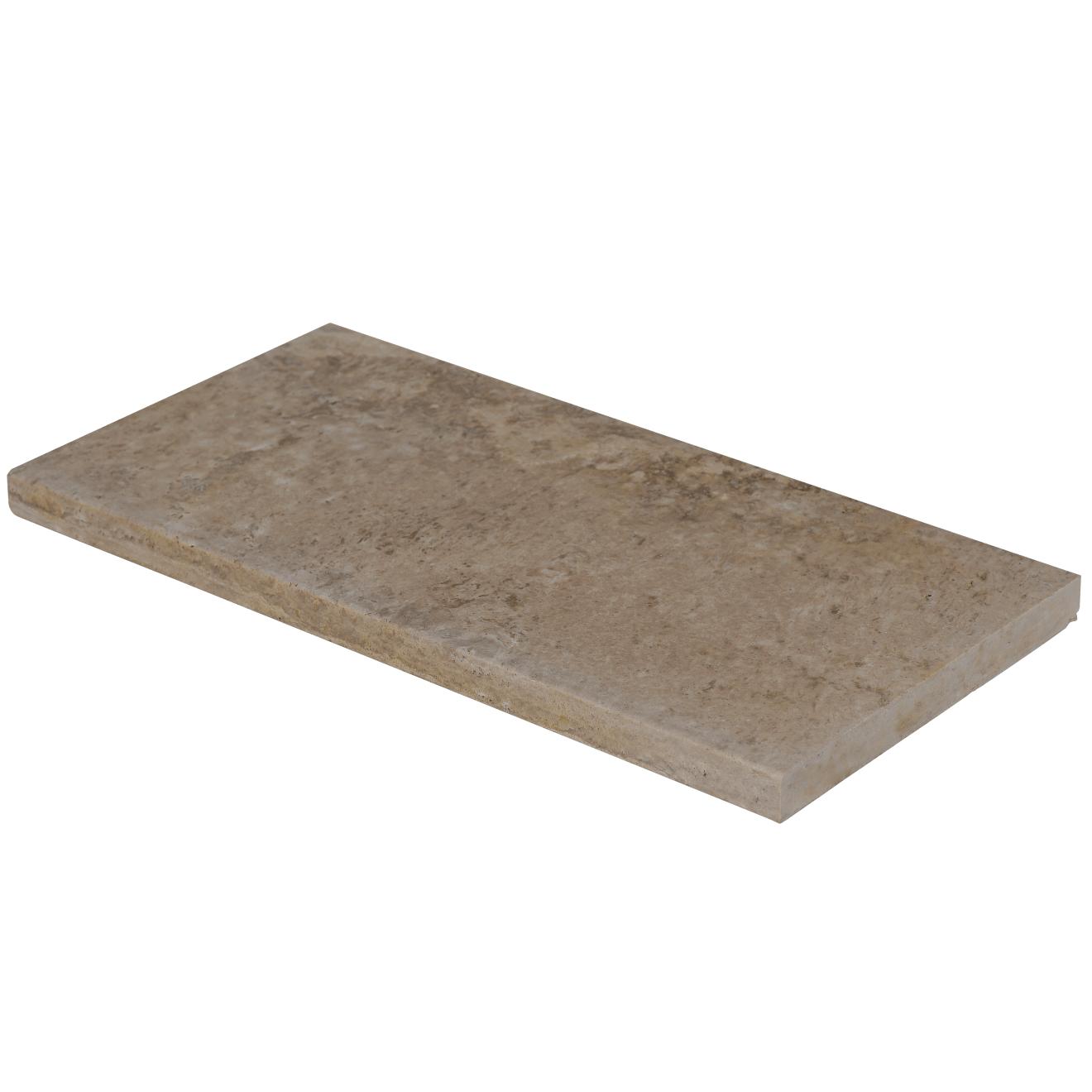 Bedrosians Travertine 12" x 24" Eased Edge Pool Coping 3cm - Tumbled Durango