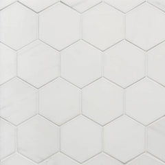 Bedrosians Marble 3" Hexagon Mosaic 10.5" x 12"  Dolomite