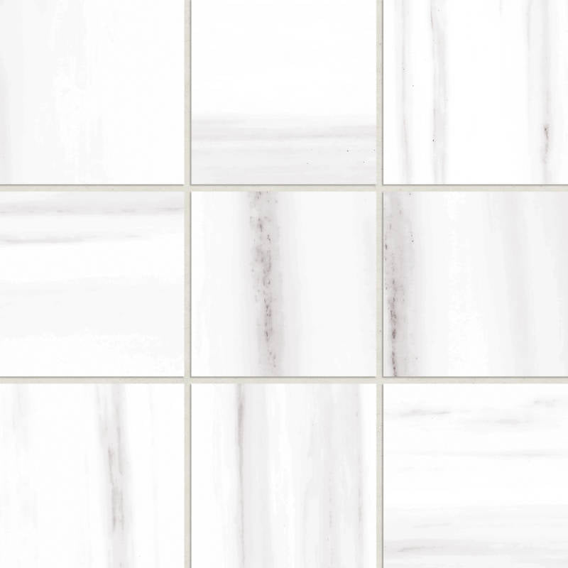 Bedrosians Prati 4" x 4" Mosaic 12" x 12"  Honed Dolomite