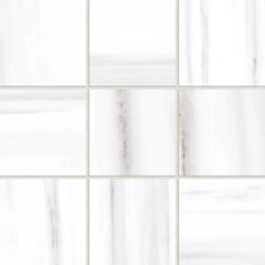 Bedrosians Prati 4" x 4" Mosaic 12" x 12"  Honed Dolomite