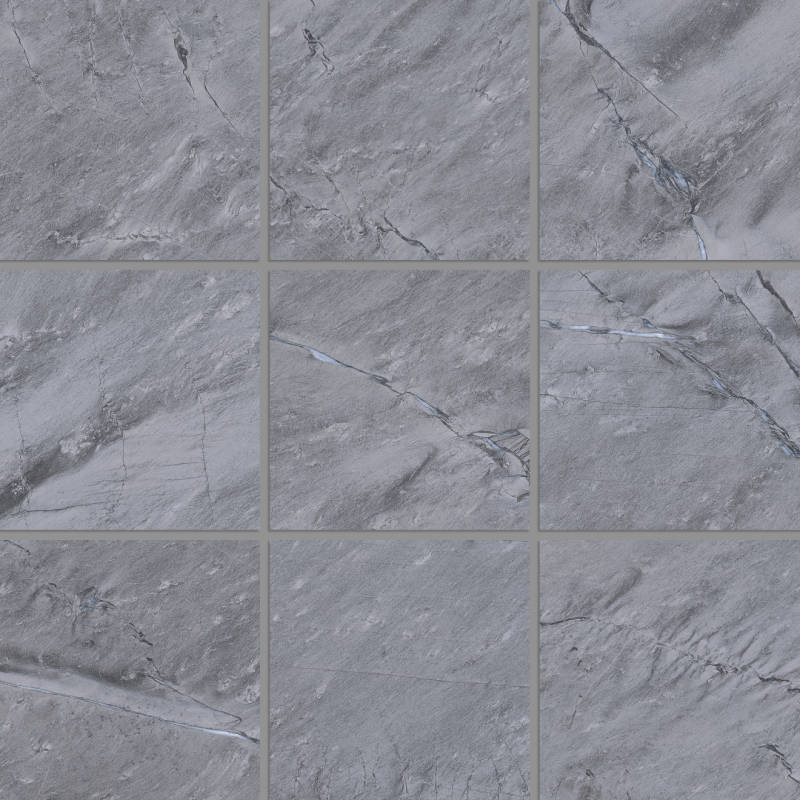 Bedrosians Prati 4" x 4" Mosaic 12" x 12"  Honed Breccia Grey