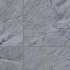 Bedrosians Prati 4" x 4" Mosaic 12" x 12"  Honed Breccia Grey