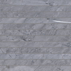 Bedrosians Prati 1" x 12" Mosaic 12" x 12" Honed Breccia Grey