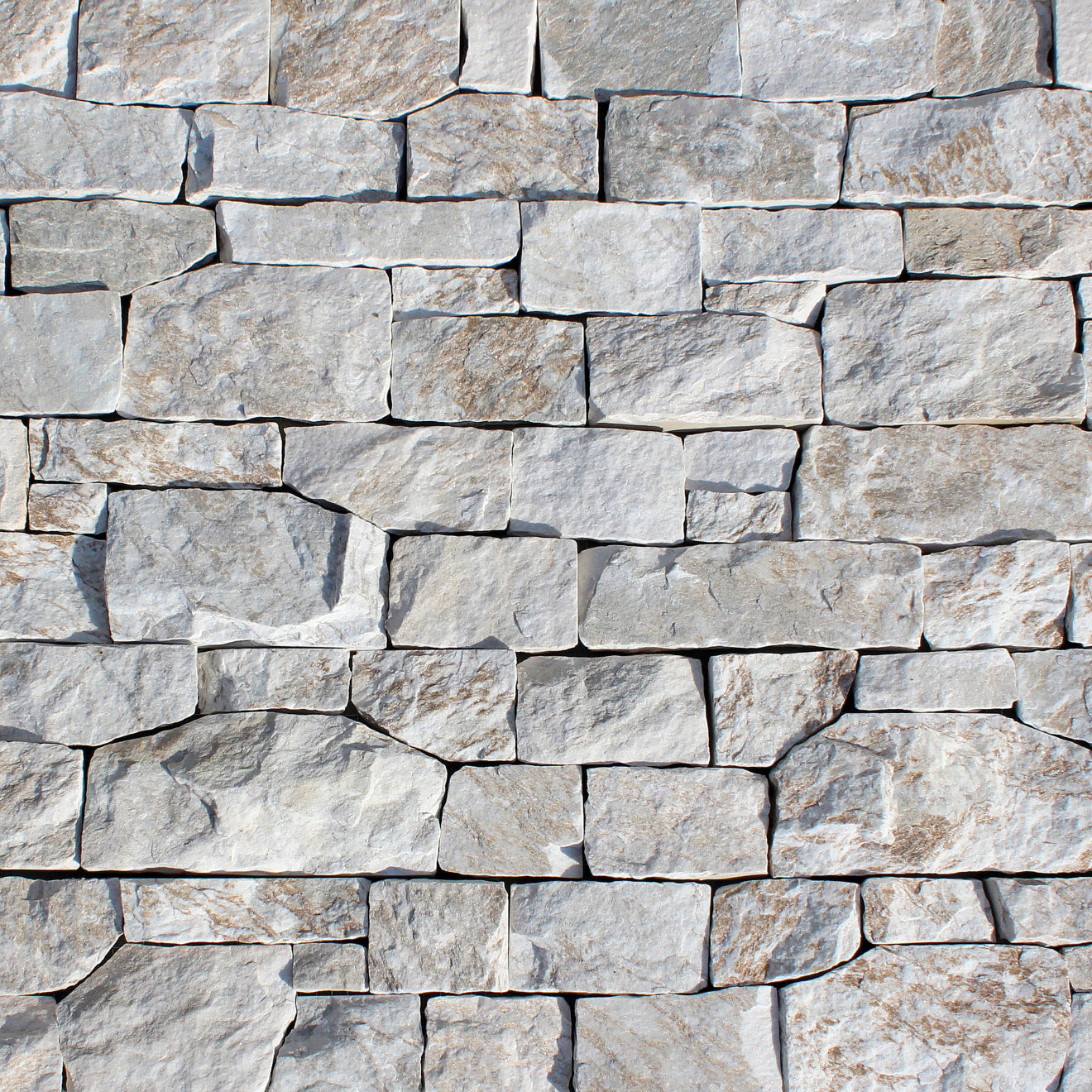 Bedrosians Stone Ledgers 8" x 22" Jumbo Ledger - Wired Mesh Malibu White