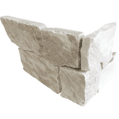 Bedrosians Marble 8" x 20" Jumbo Ledger Corner Malibu White