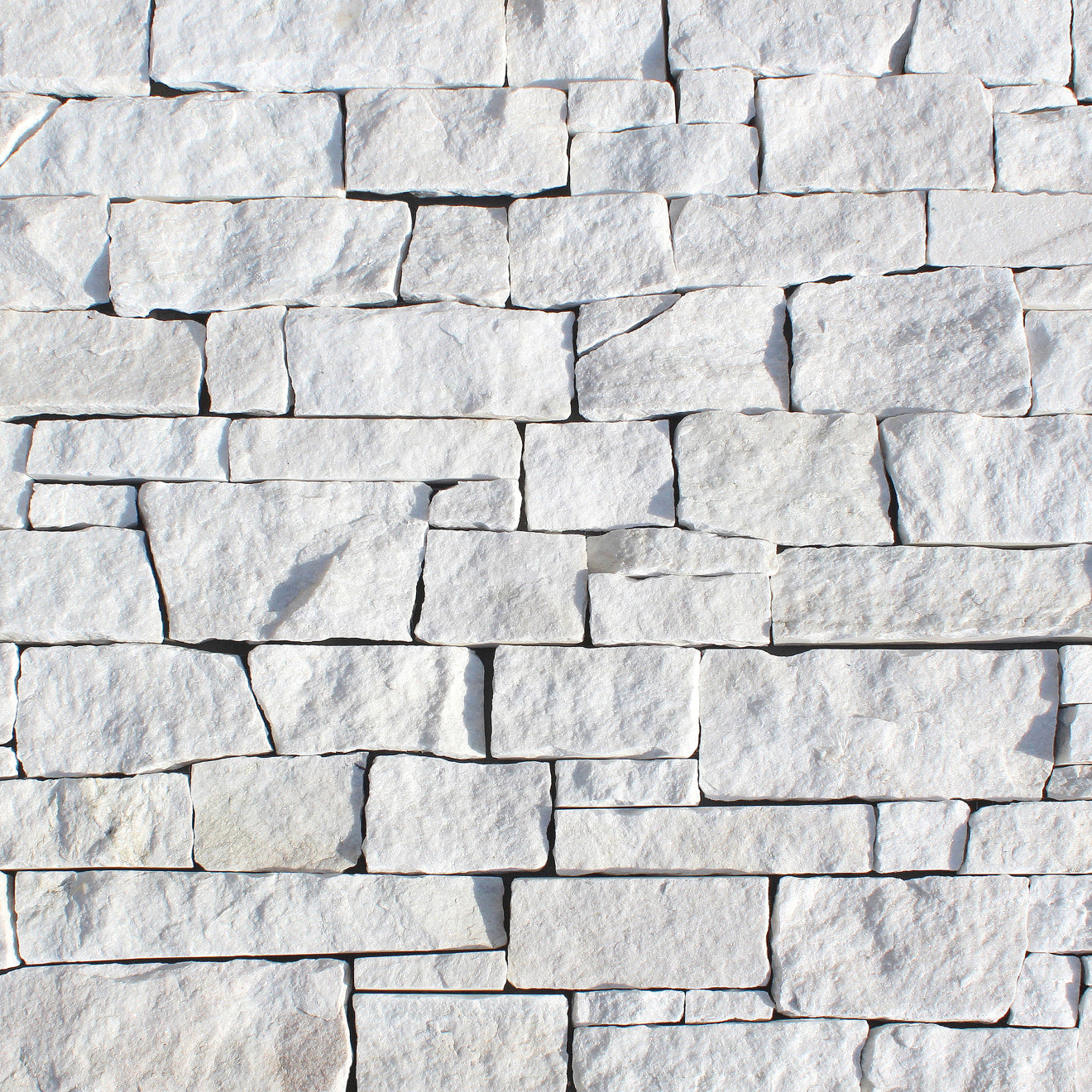 Bedrosians Stone Ledgers 8" x 22" Jumbo Ledger - Wired Mesh Glacier White