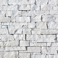 Bedrosians Stone Ledgers 8" x 22" Jumbo Ledger - Wired Mesh Glacier White