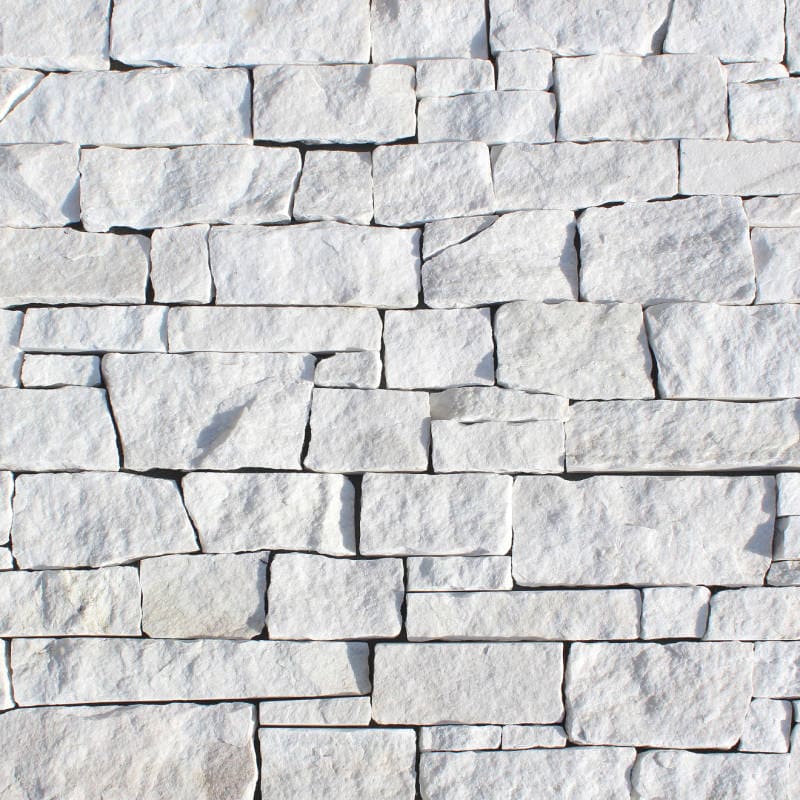 Bedrosians Marble 8" x 22" Tumbled Ledger Glacier White