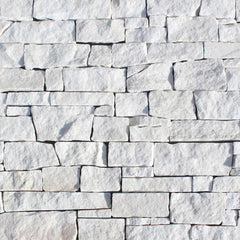 Bedrosians Marble 8" x 22" Tumbled Ledger Glacier White