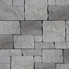 Bedrosians Stone Ledgers 8" x 22" Tumbled Ledger - Wired Mesh Grey Marble