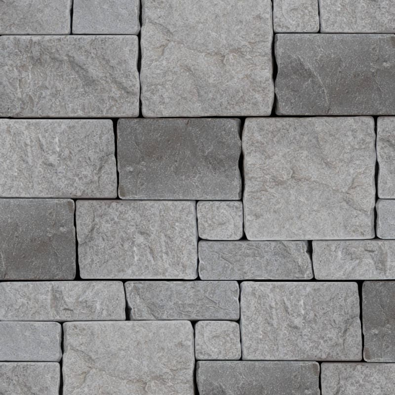 Bedrosians Marble 8" x 22" Tumbled Ledger Grey Marble