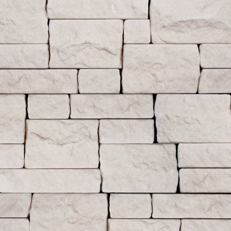 Bedrosians Limestone 8" x 22" Tumbled Ledger Light Beige