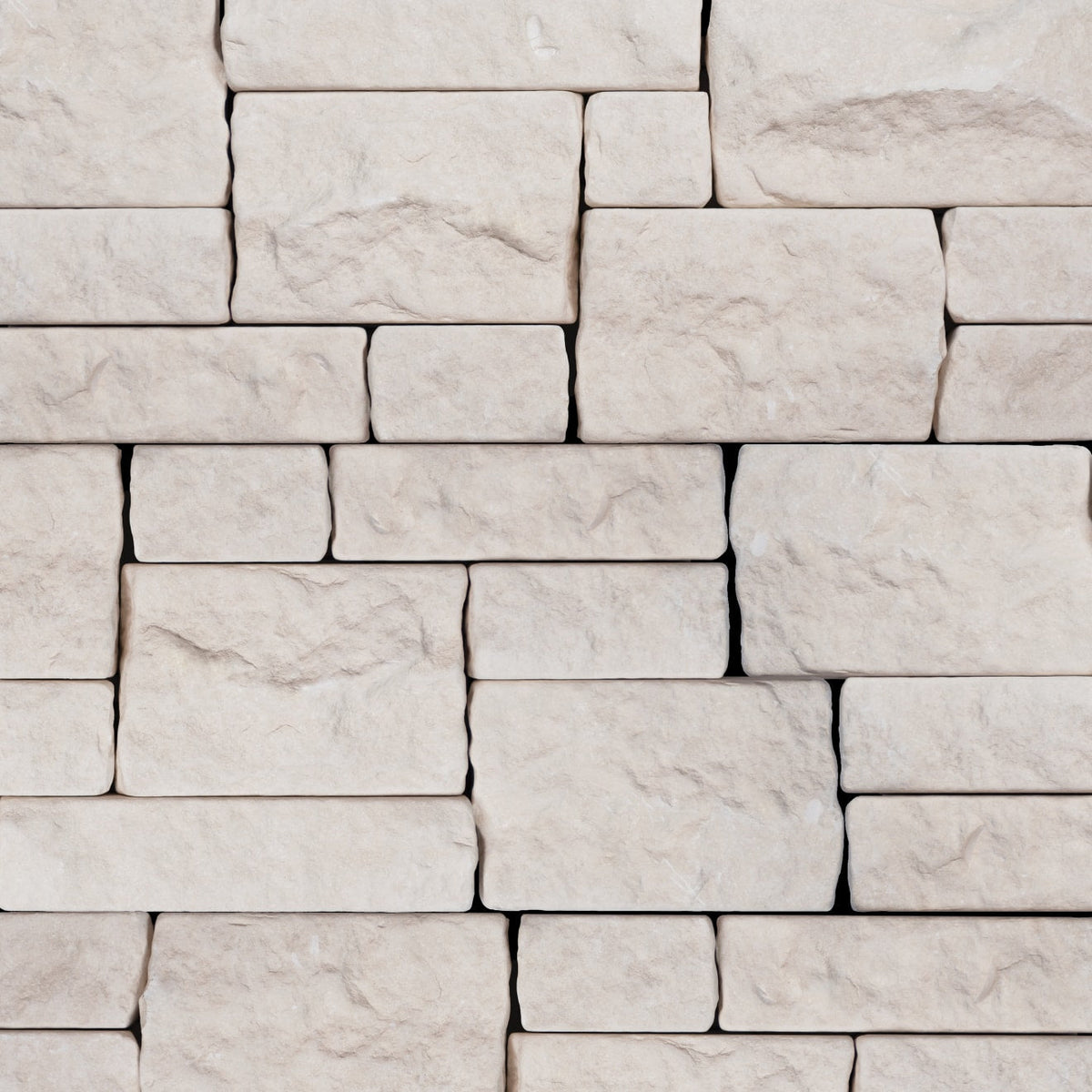 Bedrosians Stone Ledgers 8" x 22" Tumbled Ledger - Wired Mesh Light Beige Limestone