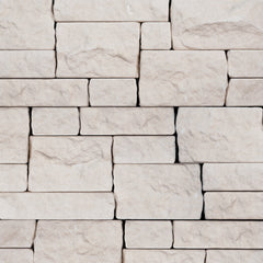 Bedrosians Stone Ledgers 8" x 22" Tumbled Ledger - Wired Mesh Light Beige Limestone