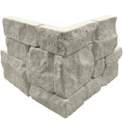 Bedrosians Limestone 8" x 18" Tumbled Ledger Corner Light Beige