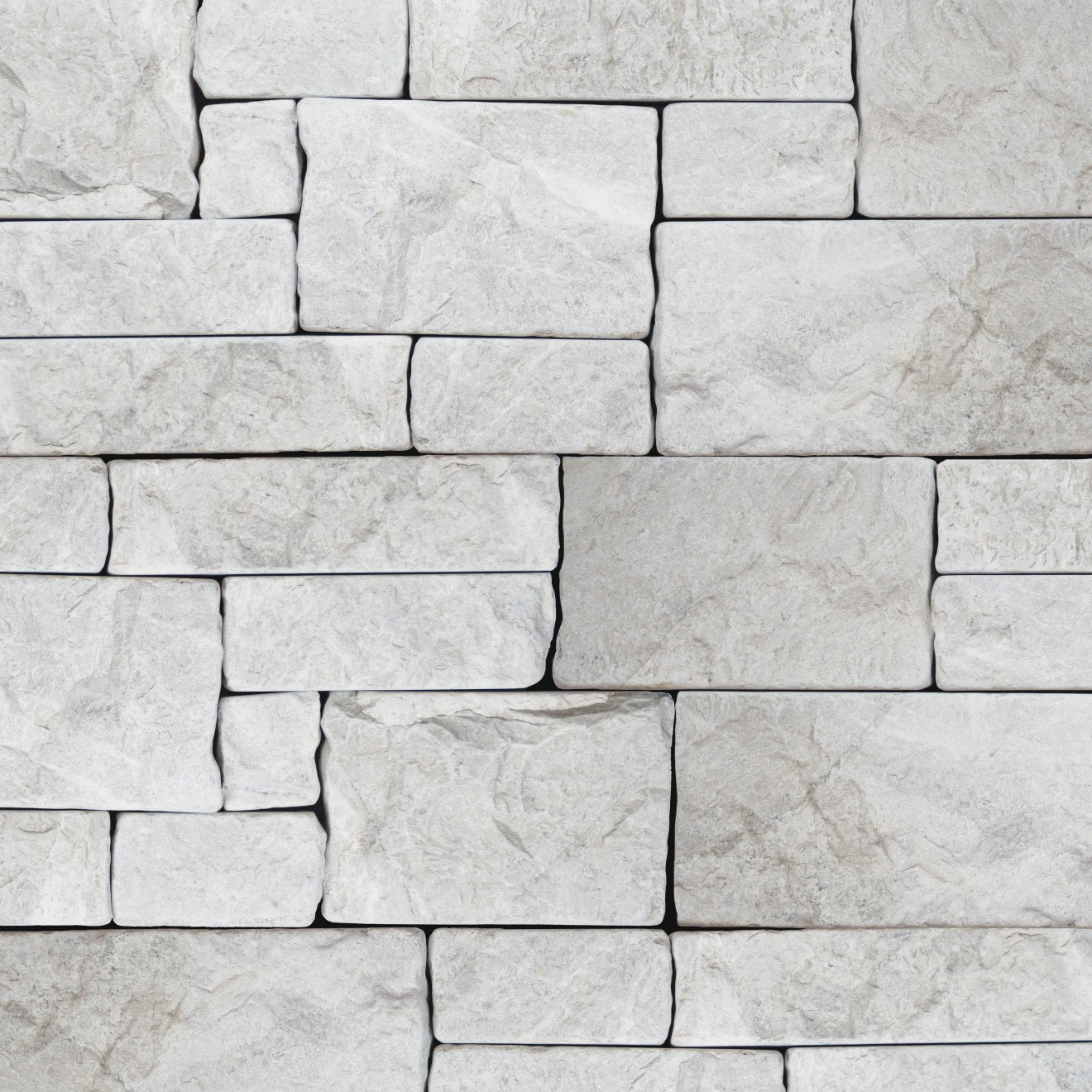 Bedrosians Stone Ledgers 8" x 22" Tumbled Ledger - Wired Mesh Taupe Marble