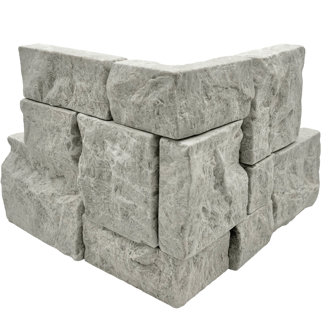 Bedrosians Stone Ledgers 8" x 18" Tumbled Ledger Corner - Wired Mesh Taupe Marble