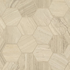 Bedrosians Marble 3" Hexagon Mosaic 10.5" x 12"  Ashen Grey