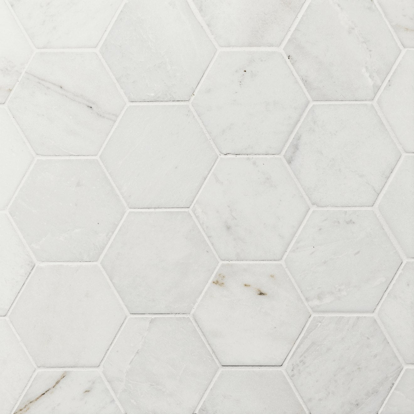 Bedrosians Marble 3" Hexagon Mosaic 10.5" x 12"  Glorious White