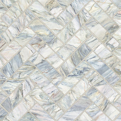 Bedrosians Magnifica Era Luxury 1" x 4" Herringbone Mosaic 12" x 12"  Fusion