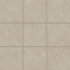 Bedrosians Bluerun 4" x 4" Mosaic 12" x 12"  Historic Greige
