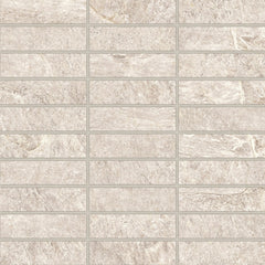 Bedrosians Farmhouse Living 1" x 4" Mosaic 12" x 12"  Alabaster