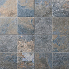 Bedrosians Sinai 6" x 6" R11 Pressed Matte Blue