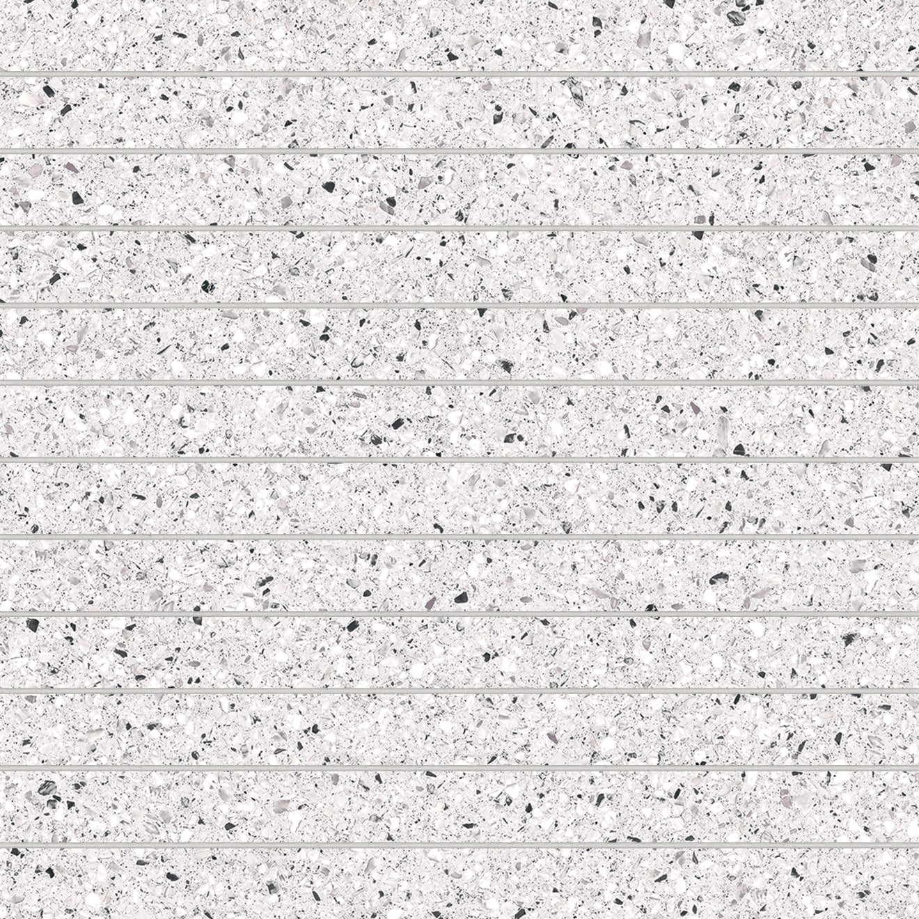 Bedrosians Mystere 1" x 12" Mosaic 12" x 12" Structured White