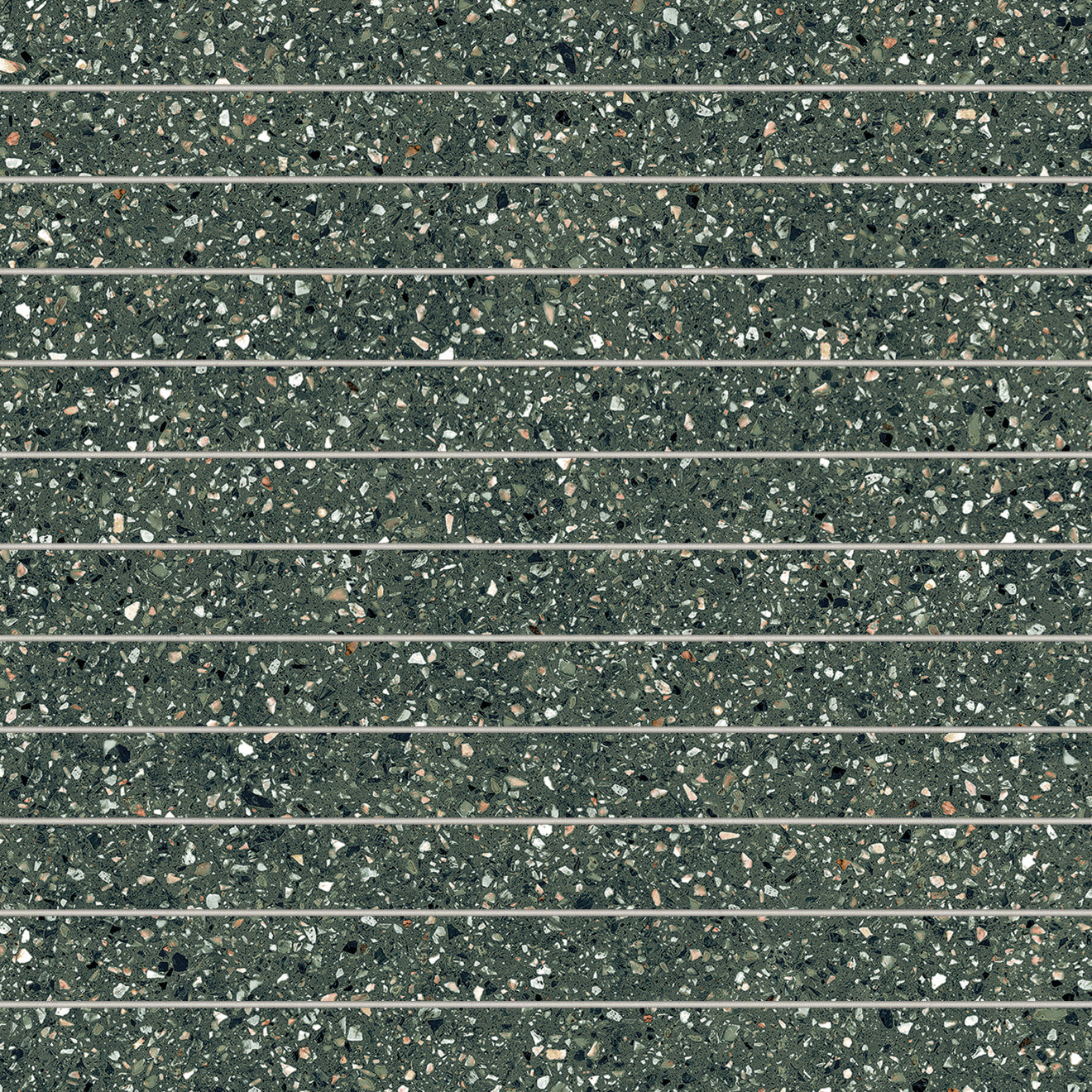 Bedrosians Mystere 1" x 12" Mosaic 12" x 12" Structured Green