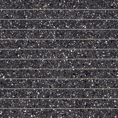 Bedrosians Mystere 1" x 12" Mosaic 12" x 12" Structured Black